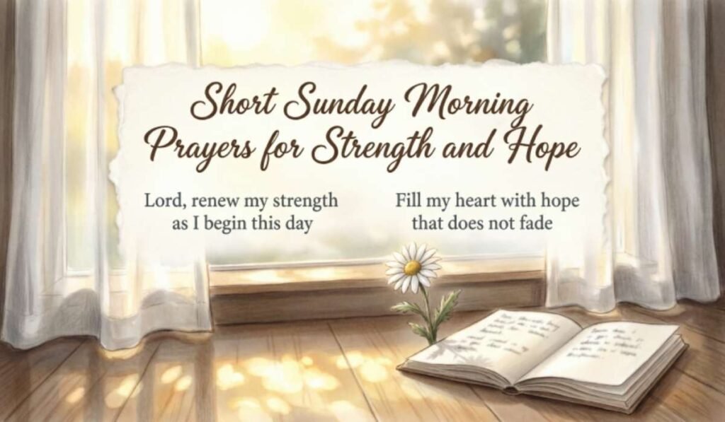 Short Sunday Morning Prayers for Strength and Hope