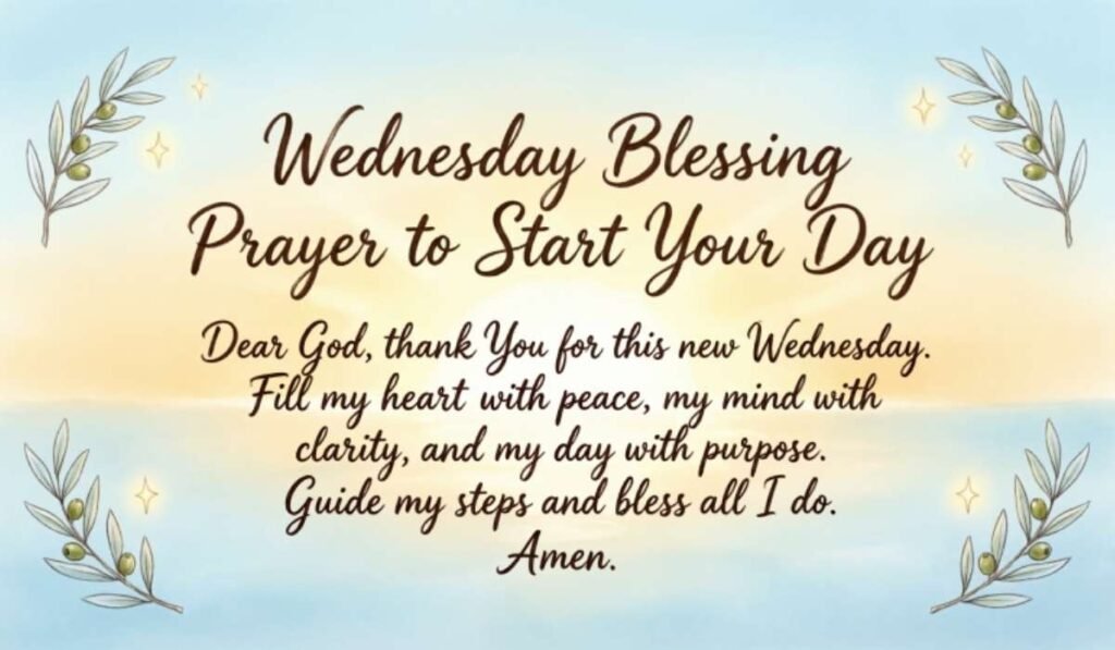 A Wednesday Blessing Prayer to Start Your Day