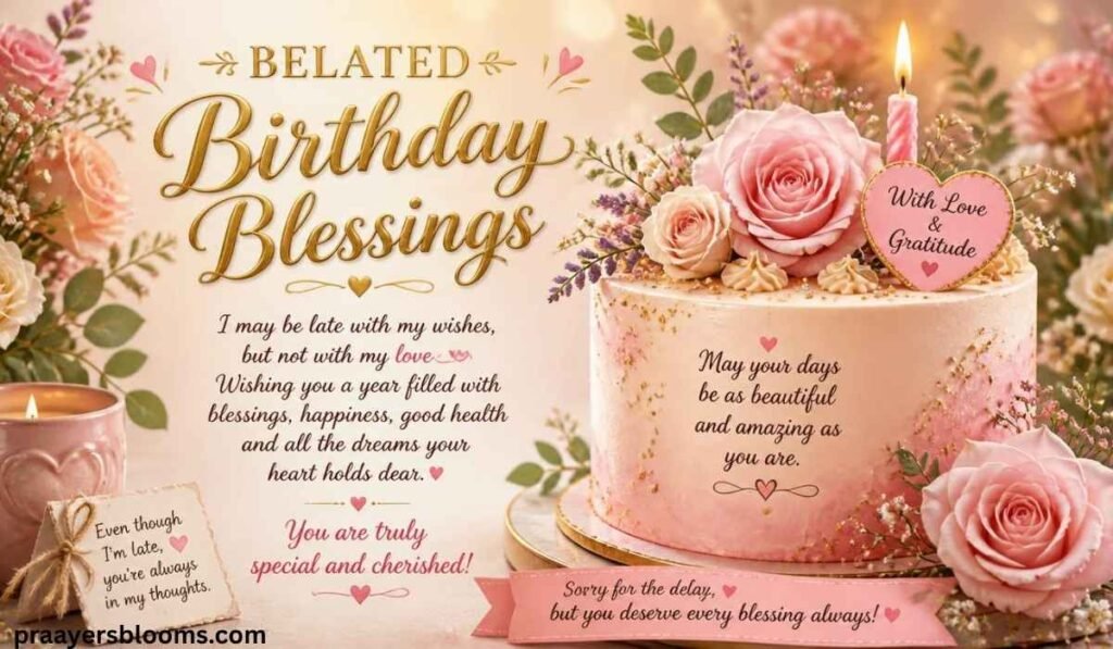 Beautiful Belated Birthday Blessings Images with Meaningful Messages