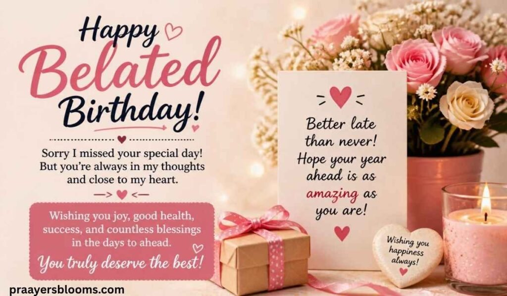 Best Belated Birthday Blessings Images for Friends and Loved Ones