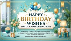 Happy Birthday Wishes for Boss